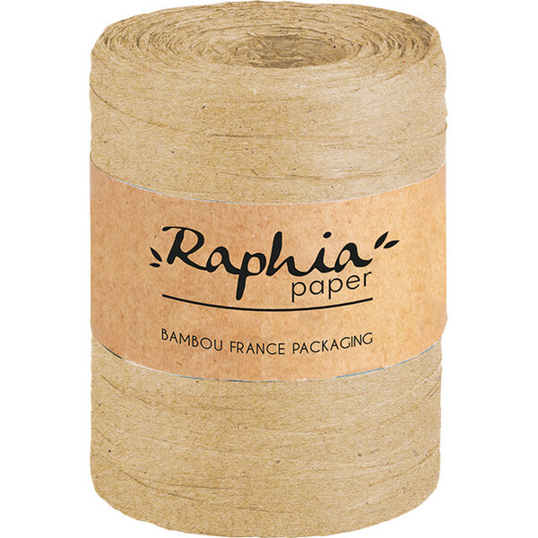Raffia ribbon colour kraft 0,7x200m roll