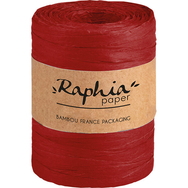 Rafia color rojo bobina de 0,7x200m
