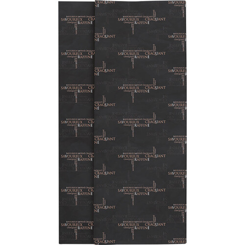 Papier de soie coloris noir décor SAVOUREUX - Liasse de 240 feuilles