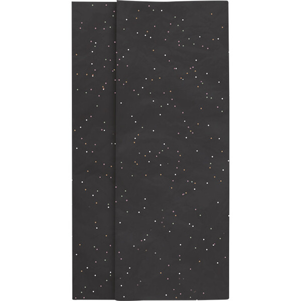 Papel de seda color negro/lentejuelas - Paquete de 120 piezas