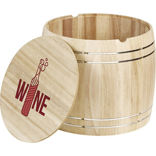 Coffret bois nature forme tonneau 2