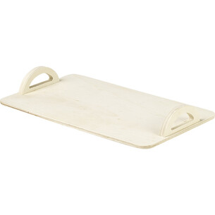 Plateau bois rectangle nature poignées bois angles arrondis 2