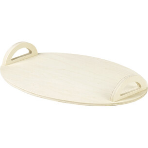 Tray oval wood nature handles