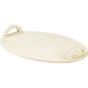 Tray oval wood nature handles 2