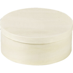 Caja madera redonda natural