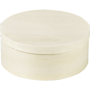 Caja madera redonda natural 2