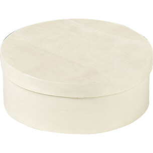 Caja madera redonda natural