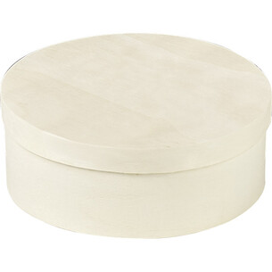Caja madera redonda natural 2