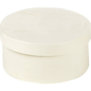 Caja madera redonda natural 2