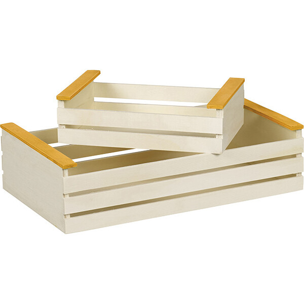 Tray wood rectangular orange nature color