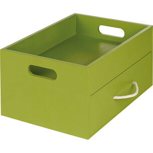 Coffret bois plateau vert 2 compartiments/séparations...