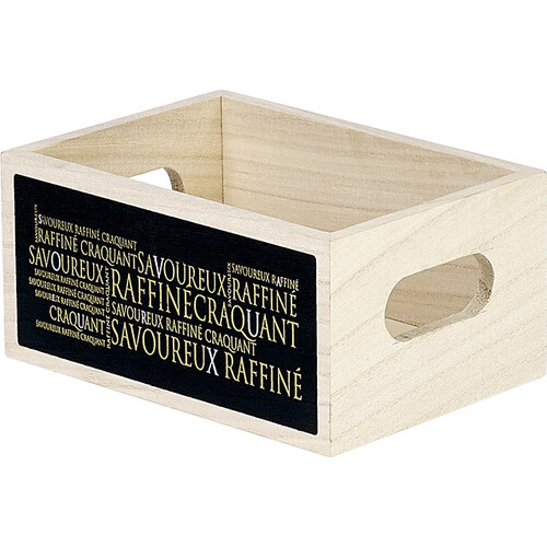 Corbeille bois rectangle SAVOUREUX cuivre/noir...