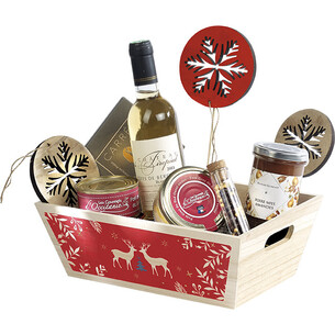 Bandeja madera rectangular FELIZ NAVIDAD rojo asas 2