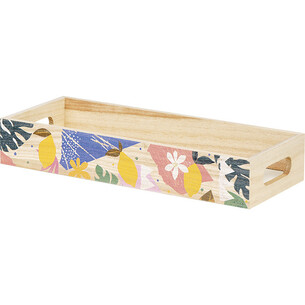 Bandeja madera rectangular JARDIN DE CITRICOS asas