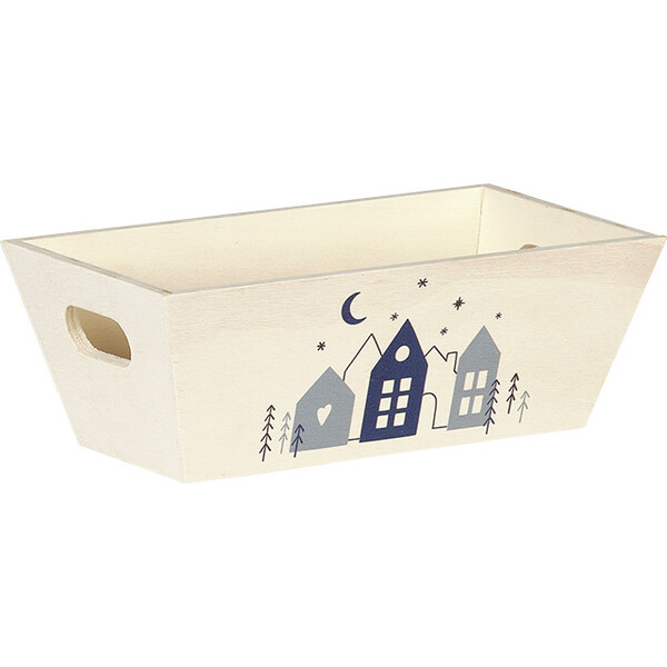 Corbeille bois rectangle OSLO poignées