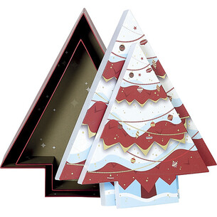 Box cardboard Christmas tree MERRY CHRISTMAS shape... 2