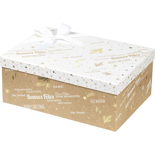 Coffret carton rectangle BONNES FÊTES...