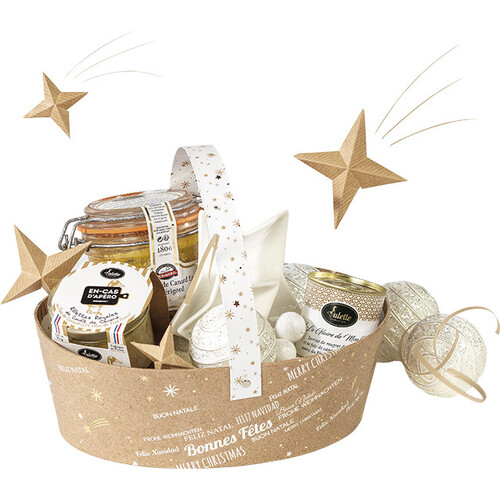 Cesto cartão oval FELIZ NATAL...