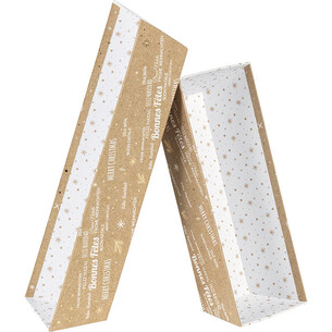 Tray cardboard rectangular MERRY CHRISTMAS... 2
