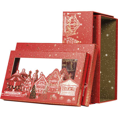 Coffret carton rectangle BONNES FÊTES...