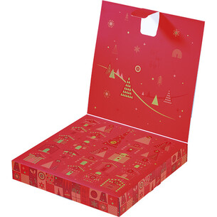Box cardboard Advent calendar CHRISTMAS MOSAIC red 24... 2