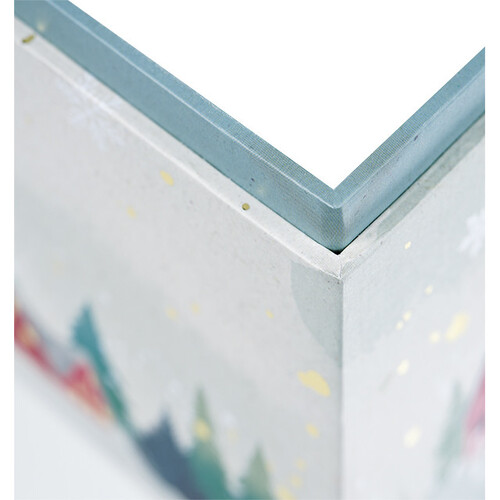 Box cardboard rectangular SNOWY COUNTRY gold/...