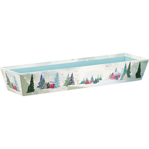 Tray cardboard rectangular SNOWY COUNTRY gold hot foil...