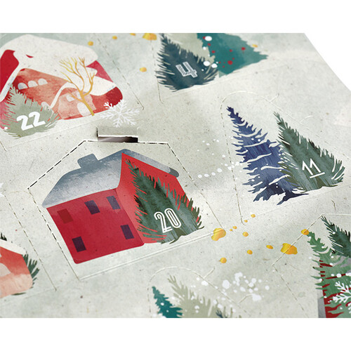 Caja cartón calendario de Adviento PUEBLO...