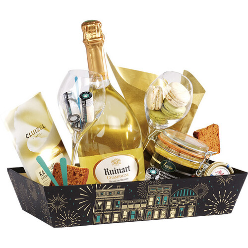 Corbeille carton rectangle VILLE EN FETE...