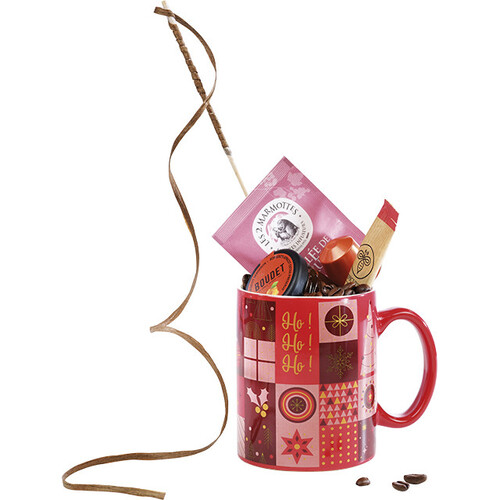 Taza cerámica MOSAICO FESTIVO rojo