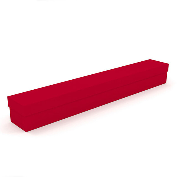Caja cartón rectangular rojo