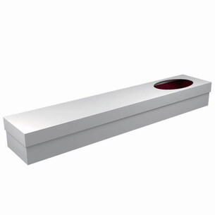 Coffret carton rectangle blanc fenêtre PVC