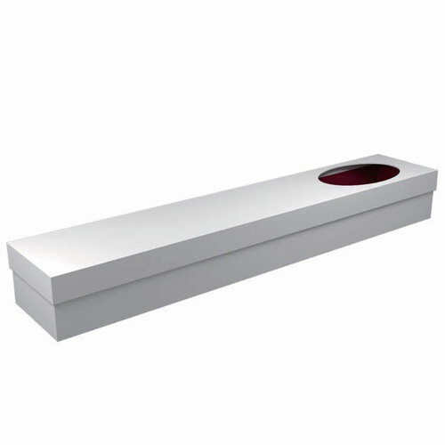 Coffret carton rectangle blanc fenêtre PVC
