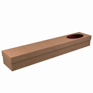 Coffret carton rectangle kraft fenêtre PVC