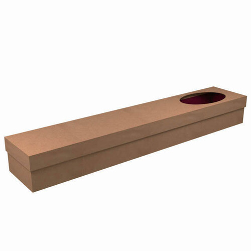 Coffret carton rectangle kraft fenêtre PVC