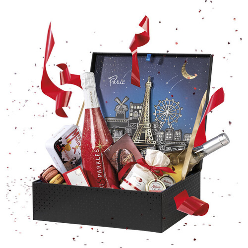 Coffret carton rectangle noir/vernis...