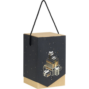 Box cardboard sleeve CHRISTMAS PRESENTS black/gold hot...