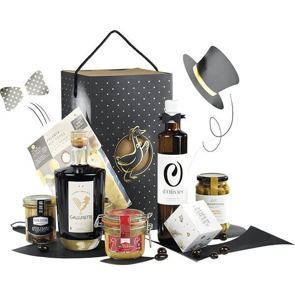 Caixa cartão tampa deslizante PATO preto/estampagem a quente ouro entregue plano