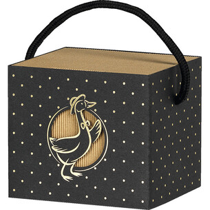 Coffret carton fourreau TERROIR CHIC noir/dorure à chaud...
