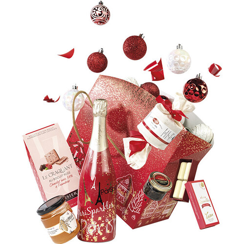 Coffret carton rectangle BONNES FÊTES...