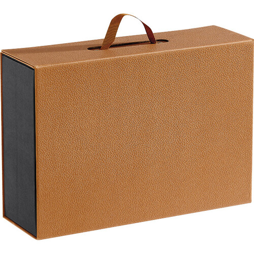 Coffret carton rect. HAVANA texture havane/noir...