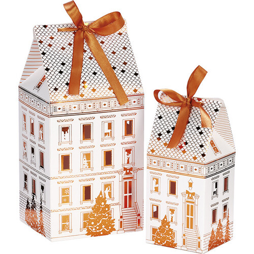 Box cardboard house shaped FESTIVE CITY...