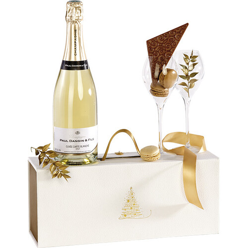 Coffret carton rectangle ECLATS DORES texture...