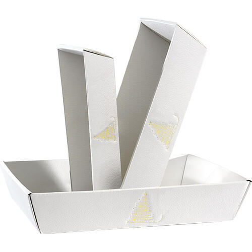 Corbeille carton rectangle ECLATS DORES texture...