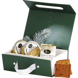 Caja cartón rectangular ELEGANCIA DE INVIERNO textura... 2