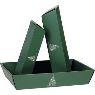 Corbeille carton rectangle ELEGANCE D'HIVER texture... 2
