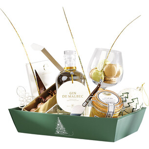 Corbeille carton rectangle ELEGANCE D'HIVER texture... 2