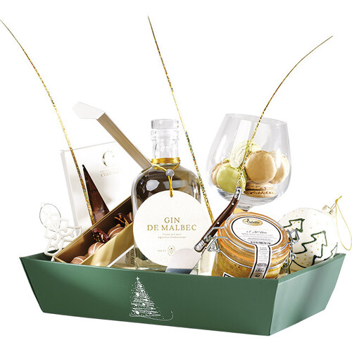 Corbeille carton rectangle ELEGANCE D'HIVER...