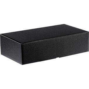 Coffret carton rectangle noir semi automatique livré à plat