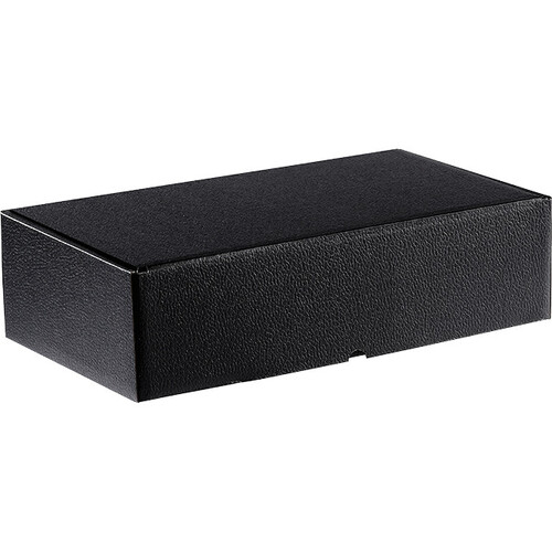 Coffret carton rectangle noir semi automatique livré à plat